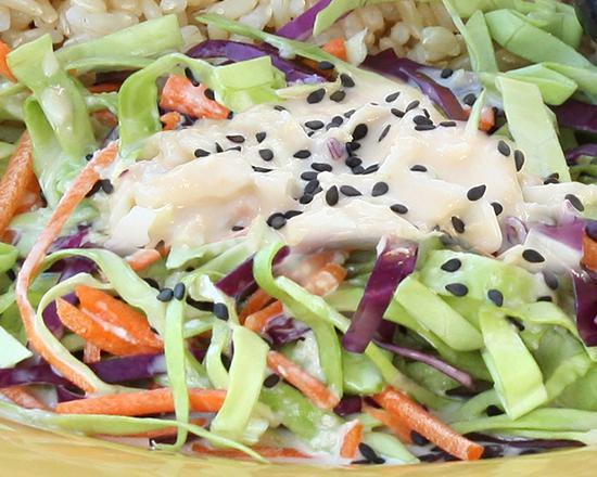 Side Asian Slaw with Creamy Ginger Asian Dressing · 