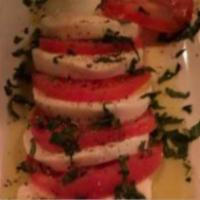 Mozzarella & Tomato Platter  · Fresh mozzarella and tomato with basil and balsamic drizzle.