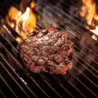 Ribeye - Ten · A beautifully marbled ten ounce ribeye steak served with your choice of two sides and one sa...