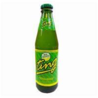 Ting · Ting is a carbonated beverage popular in the Caribbean. It is flavored with Jamaican grapefr...