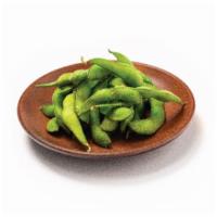Edamame · Steamed green soybeans served with either spicy garlic or furikake seasoning
