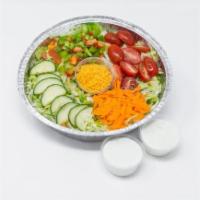 Garden Salad · Iceberg lettuce with assorted garden veggies. Served with your choice of dressing