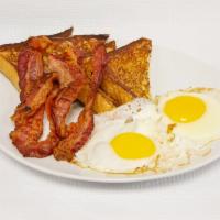 City Slam · French toast with 2 eggs any style, ham or bacon or sausage or Taylor ham.