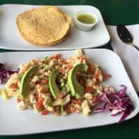 Ceviche Clasico · Classic. Shrimp, fish or mixed. Marinated in citrus juices, such as lemon or lime and spiced...