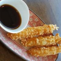 A5. Ebi Shrimp Tempura · Crispy Japanese Shrimp with tempura dipping sauce