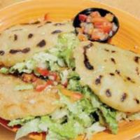 Gorditas · 3 handmade corn tortillas filled with your meat of choice. Served with lettuce, pico de gall...