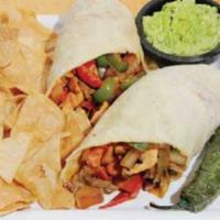 El Jalapeno Burrito · A double size burrito with your meat of choice. Filled with rice, beans, guacamole, and sour...
