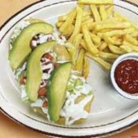 Chimichanga · Deep-fried burrito. Meat of your choice.