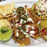 Special Platter · 1 gordita with choice of meat, 1 sope of choice of meat, 1 cheese quesadilla, cheese nachos,...
