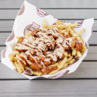 Buffalo Fries · All natural hand breaded, diced chicken breast, sauced your way and drizzled with our signat...