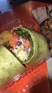 Chicken Pesto Wrap · All-natural chicken with pesto sauce, celery, onions, carrots, red cabbage, served with orga...