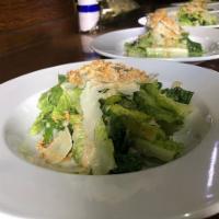 Caesar Salad · romaine hearts, croutons, parmigiano-anchovy dressing