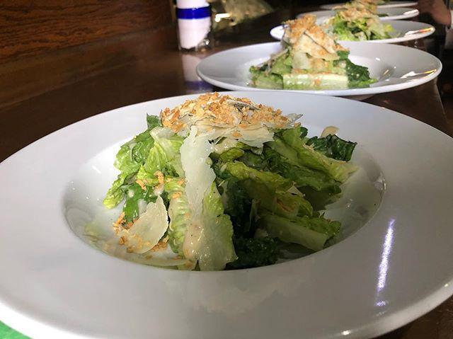 Caesar Salad · romaine hearts, croutons, parmigiano-anchovy dressing