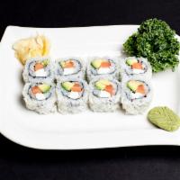 D5 Philadelphia Roll  · Rolled sushi with fish, cream cheese and cucumber.