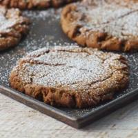 Ginger Molasses Cookie · 280 Cal. Freshly baked, soft gingerbread cookie with a dusting of powdered sugar. Allergens:...