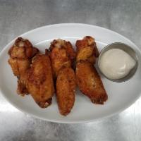 Chicken Wings · Buffalo, barbecue, Cajun barbecue or Asian zing served with celery and ranch