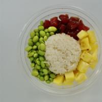 Kids Bowl (1 Scoop) · 1 Scoop of Protein, Choice of Base, Sauce, 2 Toppings, & Garnish.