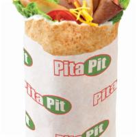 Club Pita · Black forest ham, turkey, bacon with Romaine, Tomatoes, Pickles, Provolone, Mayo and Honey M...