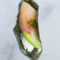 Hawaiian Yellowtail Sushi Taco · kanpachi, avocado, citrus aioli, scallions, jalapeño relish
