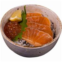 Salmon Bowl  · Salmon and Salmon Egg on the rice with Yuzu Kosho