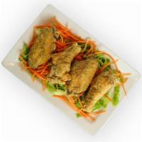 Chicken Wings (4 pieces) · Choice of asian ranch (dry rub) or Saigon style (sweet and savory, fish sauce based).