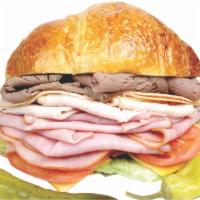 38. Lees Club on Croissants · Ham Turkey Roasted Beef