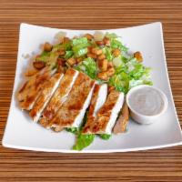 Cesar Salad · Romaine lettuce, grilled chicken, garlic croutons, freshly shaved Parmesan cheese and Caesar...