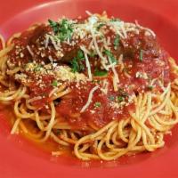 Spaghetti Sausage · One sausage marinara sauce and Parmesan cheese.
