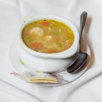 Chicken Noodle Soup · White meat organic chicken.