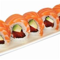 Orange Blossom Roll · In: Tuna, Avocado
Out: Salmon, Sesame Seeds
Sauce:
