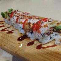Spider Roll · In: Soft-Shell Crab, Avocado, Cucumber, Crab, Kaiware (Daikon Radish Sprouts)
Out: Masago, S...