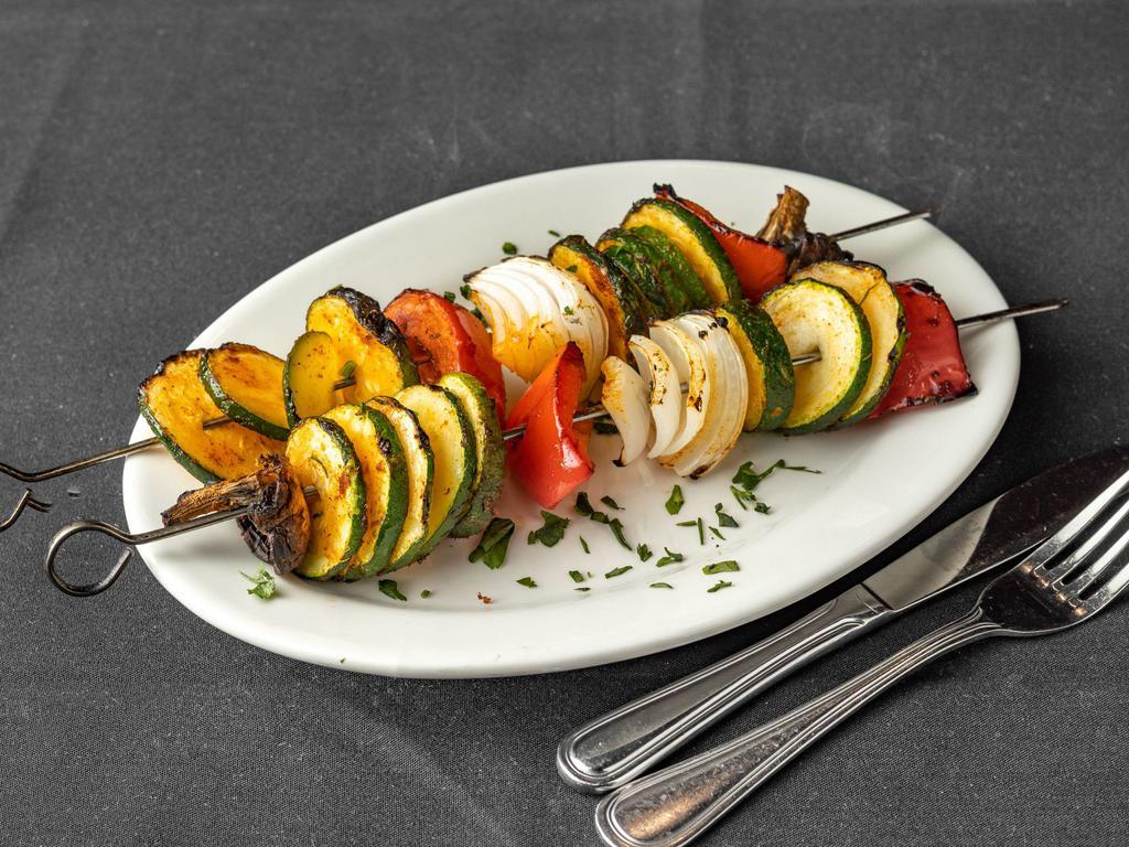 Grilled Vegetables Platter · Served with Israeli salad. 