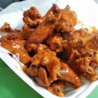 Buffalo Style Wings · Wings come with Celery Sticks and your choice of Blue cheese or Ranch Dressing