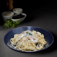 Shrimp Alfredo Pasta · Pasta of your choice and Shrimp tossed in a made-to-order creamy Alfredo sauce.