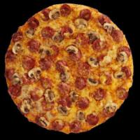 Pepperoni and Mushrooms Pizza · Pepperoni and Fresh Button Mushrooms