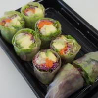 Vegetable Spring Roll · rice paper, avocado, carrot, cucumber, red cabbage, lettuce
