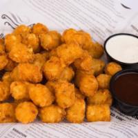 Potato Tots (GF) · Served with BBQ sauce & ranch dressing for dipping.