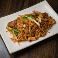 Lo Mein Soft Noodles · Wok tossed noodles with onions, bean sprouts, mixed vegetables and choice of meat.