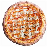 Fire Bird Large Pizza · Red sauce, mozzarella, gorgonzola, grilled chicken, caramelized onion. Drizzled with buffalo...