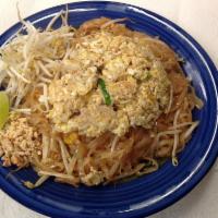 Pad Thai Puu Sen Jun · Thin rice noodle, crab meat, eggs, bean sprouts, fried onion, preserved radish, garlic chive...