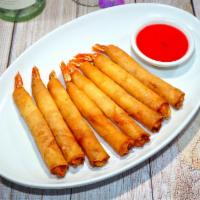 4. Shrimp Fried Wonton(7pcs) · 7 pieces of shrimp wrapped with egg roll skin, golden deep-fried and served with sweet and s...