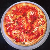 Pan Pizza · Fresh mozzarella cheese, marinara sauce, basil and grated cheese.
