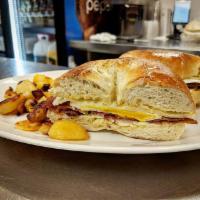 Fried Egg Sandwich with Bacon Breakfast · 