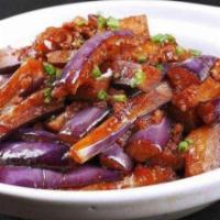 Garlic Sauce Eggplant 魚香茄子  · Garlic sauce stir fry eggplant