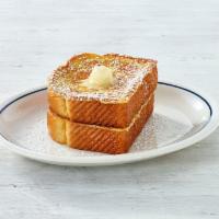 New! Ultimate French Toast · 2 slices of ultra thick & fluffy bread dipped in our new vanilla, cinnamon batter, griddled ...