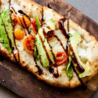 Avocado Caprese · Mozzarella,Cherry tomatoes,avocado balsamic glaze. Vegetarian