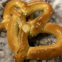 Soft Pretzels · 3 pieces. Served with queso and spicy mustard.