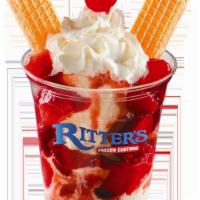 Strawberry Delight Sundae · Strawberries and sugar wafers. Add extra toppings for an additional charge.