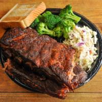 Pork Ribs Plate · Served with 2 sides and bread. Gluten free.