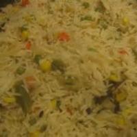 Pulao Rice · Basmati rice and saffron.
